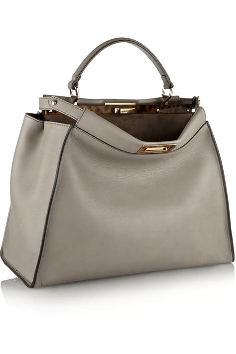 Fendi peekaboo medium leather tote